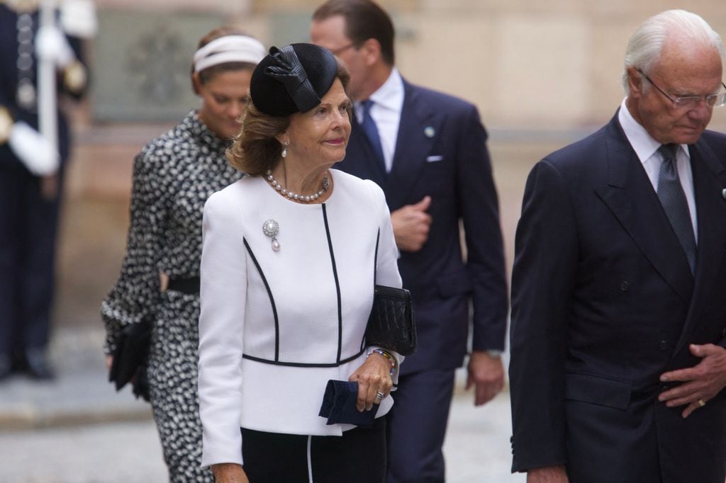 Carlos XVI Gustavo y Silvia de Suecia en la apertura del Parlamento