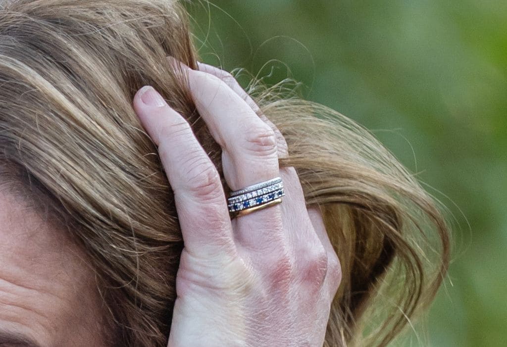 Kate Middleton con su anillo de la eternidad el 10 de octubre de 2024