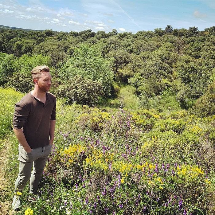 Pablo Rivero, en el campo