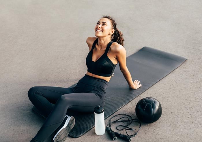 chica preparada para hacer ejercicio