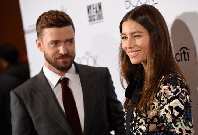 Justin timberlake y Jessica Biel enamorados en la alfombra roja