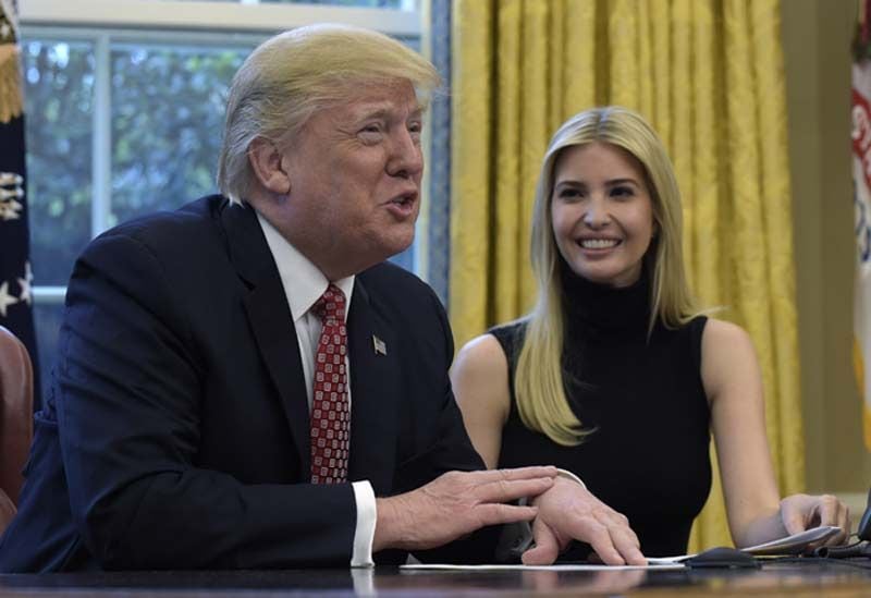 Ivanka Trump con Donald Trump