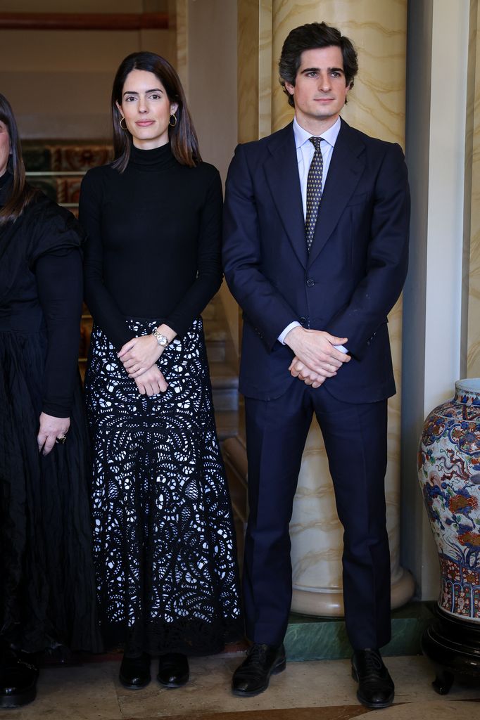 Sofía Palazuelo Barroso y Fernando Fitz-James Stuart y Solís en el palacio de Liria