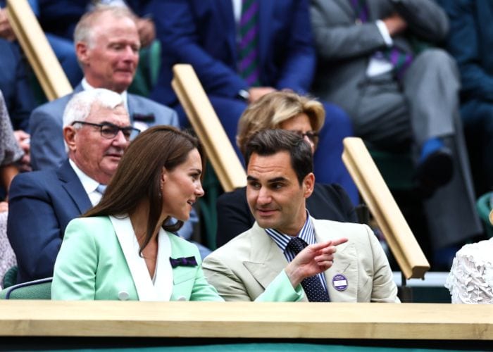 La princesa de Gales y Roger Federer en Wimbledon