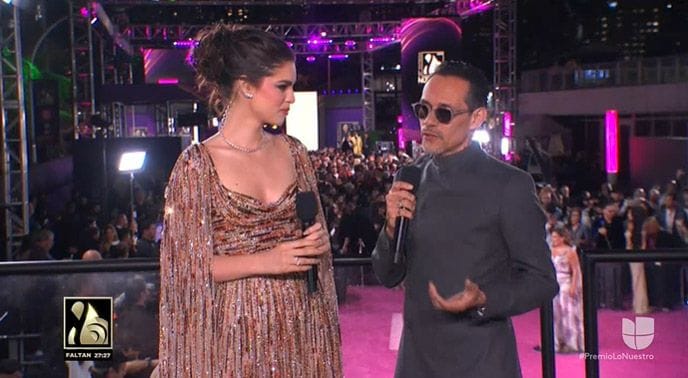 Nadia Ferreira y Marc Anthony en Premio Lo Nuestro