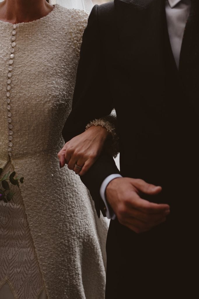 Boda Magdalena González-Serna y Antoliano Rodríguez en Sevilla tejido vestido