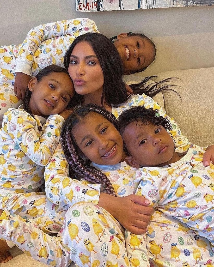 Kim Kardashian y sus hijos