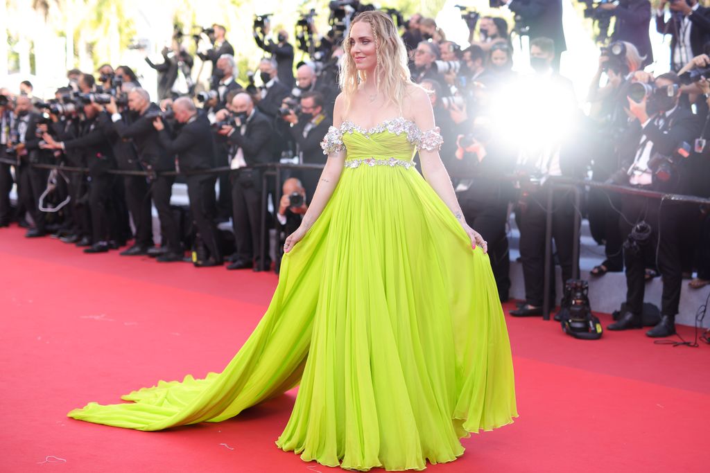 CANNES, FRANCE - JULY 08: Chiara Ferragni attends the "Stillwater" screening during the 74th annual Cannes Film Festival on July 08, 2021 in Cannes, France. (Photo by Andreas Rentz/Getty Images)