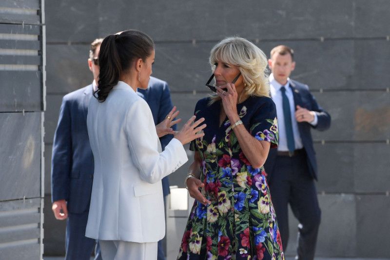 La reina Letizia con Jill Biden 