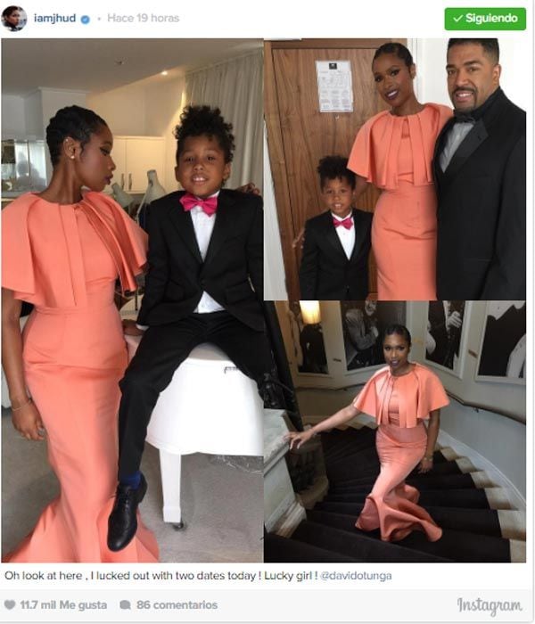 Jennifer Hudson compartió imágenes de ella, su pareja y su hijo momentos antes de asistir a la boda de Ciara
