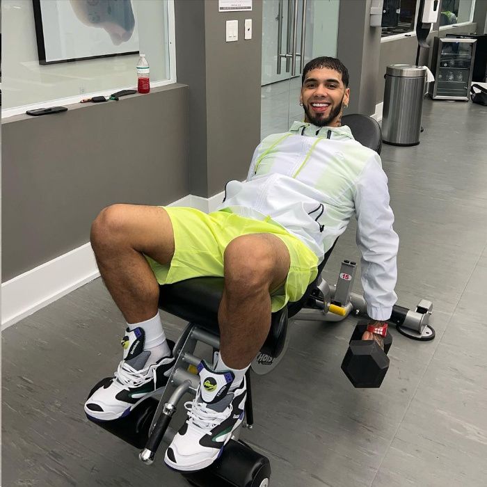 Anuel en el gimnasio