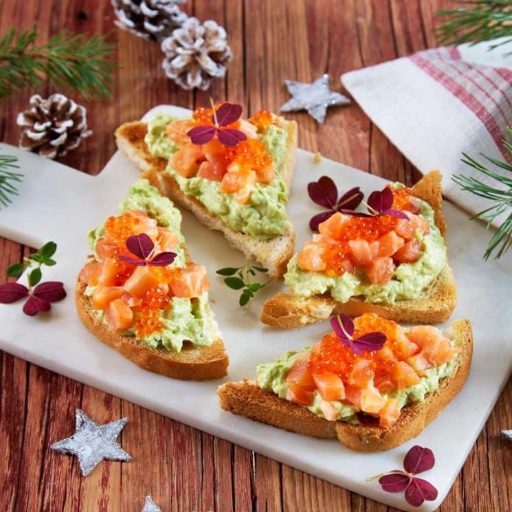 tostas salmon navidad