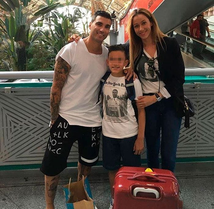 Ana López, José Antonio Reyes y su hijo