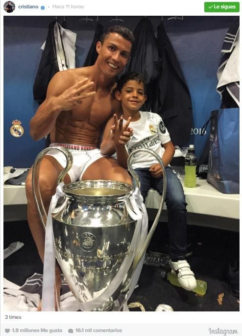 Imagen compartida por Cristiano Ronaldo en su perfil de Instagram
