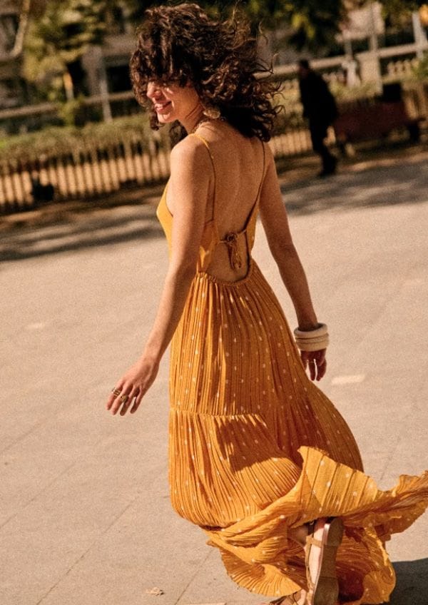 sezane vestido amarillo