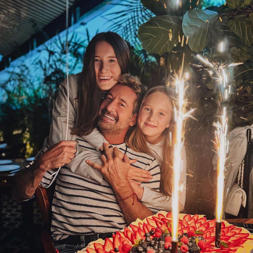 Gabriel Soto y sus dos hijas, Elissa Marie y Alexa Miranda