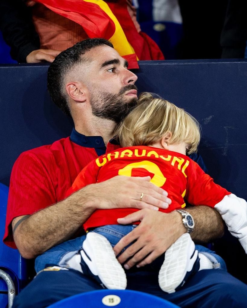 Dani Carvajal, en la Eurocopa 2024 con su hijo Martín