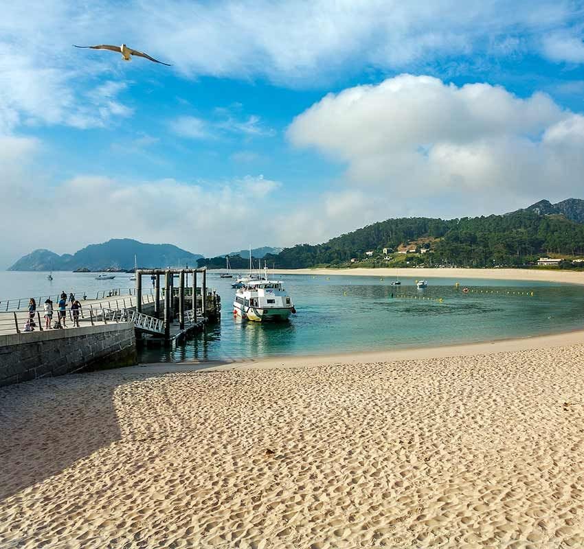 En barco a las islas Cíes, Pontevedra