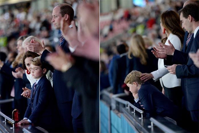 Kate Middleton y el príncipe Guillermo con su hijo George