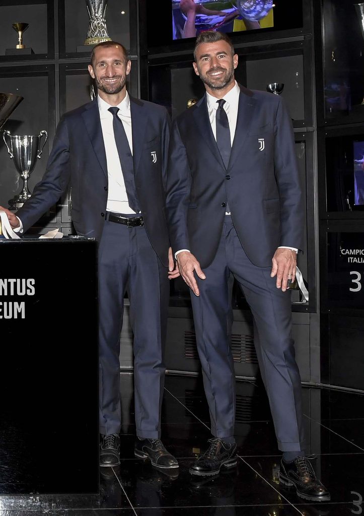 Chiellini y Barzagli, en un acto en el Museo de la Juventus de Turín (mayo de 2019)