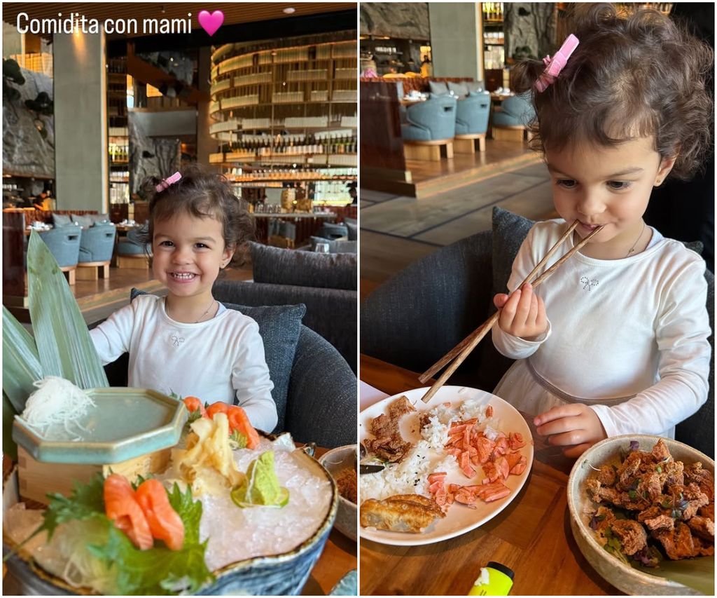 Bella Esmeralda disfrutó de una comida con su famosa mamá, Georgina Rodríguez.