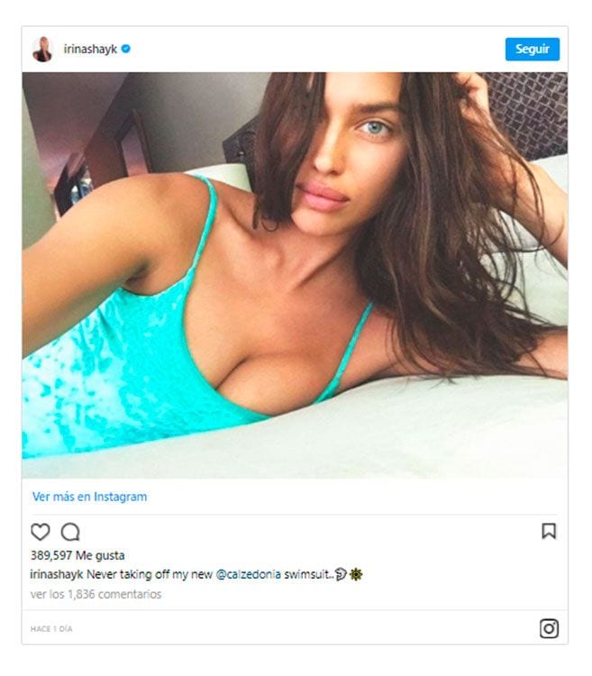 irina shayk calzedonia instagram