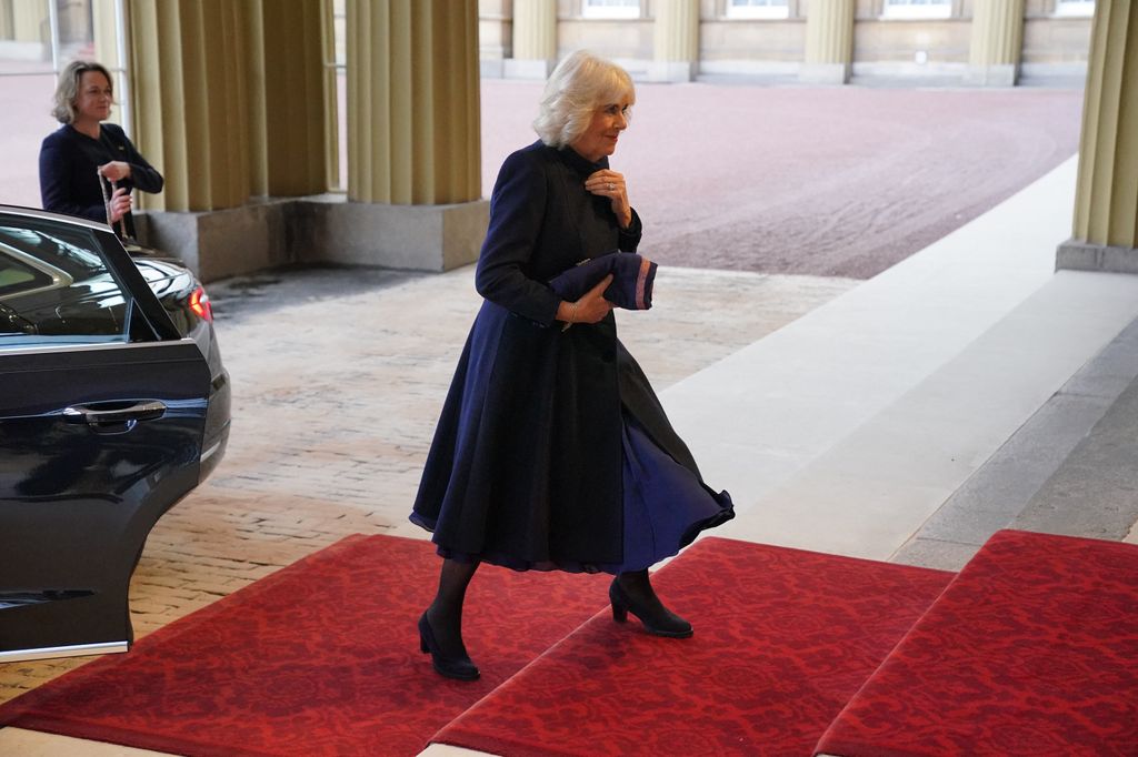 Reina Camilla durante la visita de Estado del emir de Catar