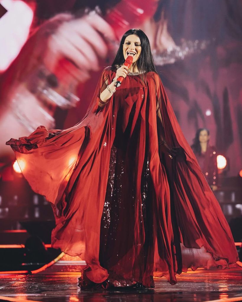 Laura Pausini durante uno de los conciertos de su gira 2024