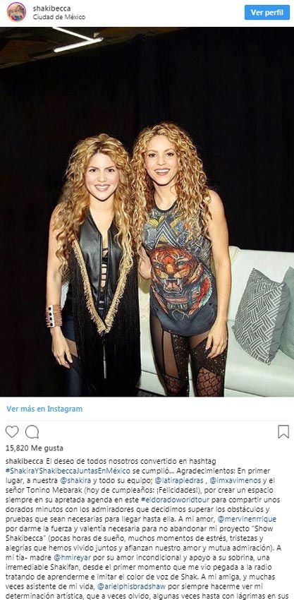 Shakira y ShakiBecca