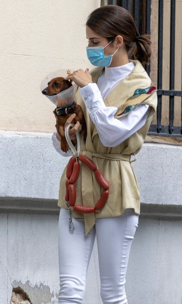 Sofía Palazuelo y su perro