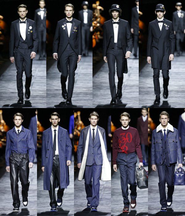 DIOR HOMME. La sorpresa: el denim, cuya presencia ha escaseado de manera muy llamativa en esta edición de la fashion week -a pesar de ser uno de los básicos esenciales del armario del hombre-, con cazadoras, camisas, abrigos con cuello de piel o levitas en tejido vaquero en azul índigo puro, sin lavados. 