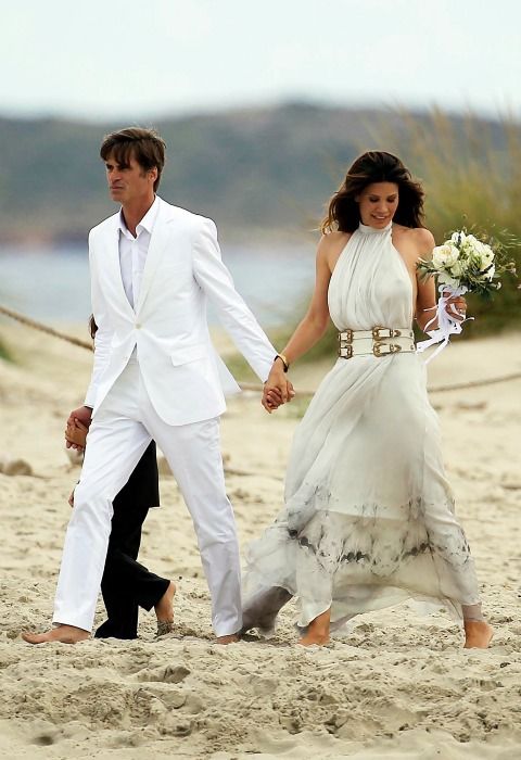 Mark Vanderloo y Robine Van Der Meer, en s boda en Formentera en 2011.
