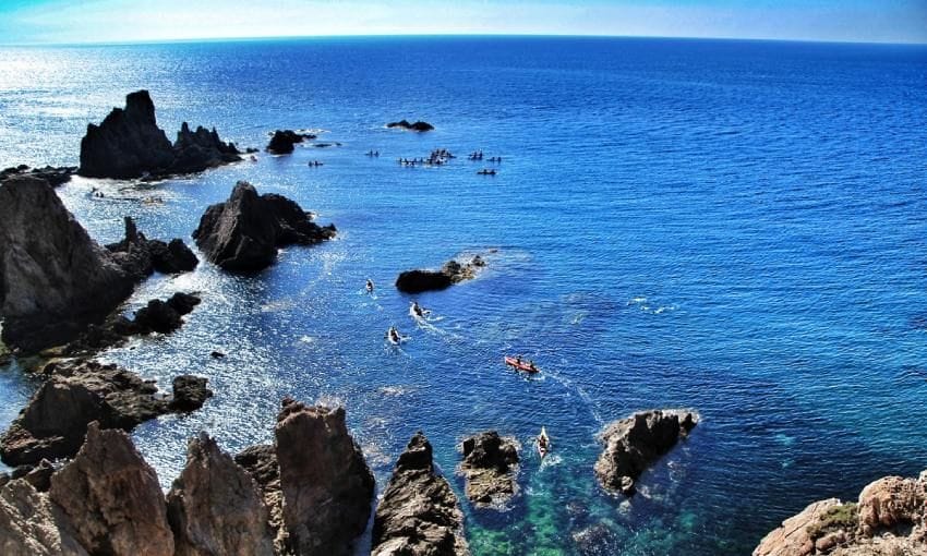 kayak en el cabo de gata almeria