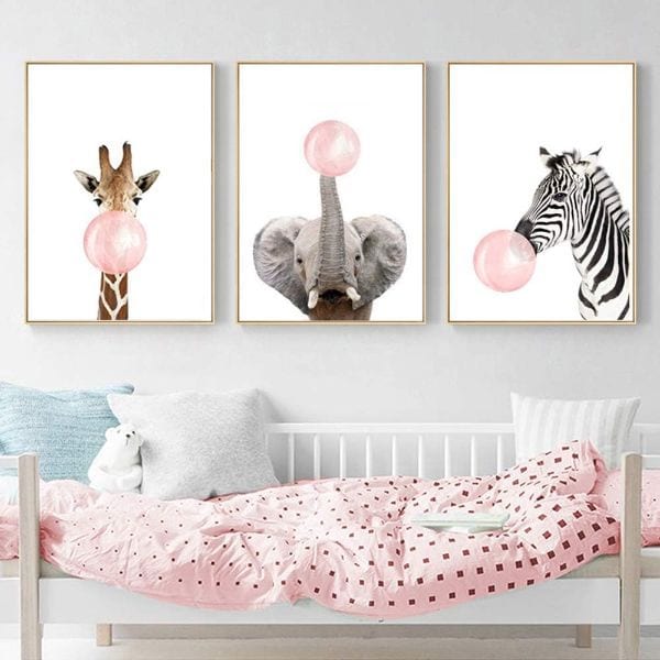 posters infantiles animales chicles