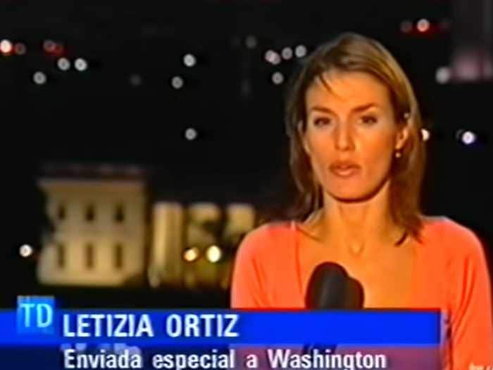 Doña Letizia como reportera de RTVE 