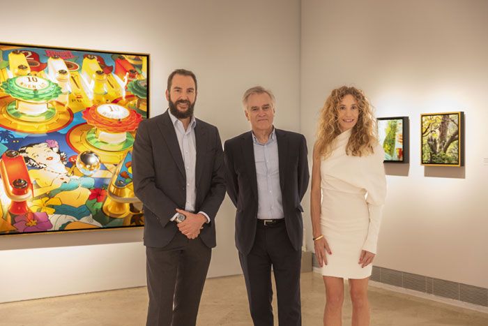 Borja Thyssen y Blanca Cuesta en su exposición en el Museo Thyssen