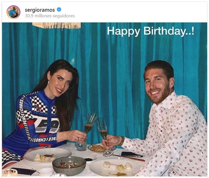 Sergio Ramos se pone romántico en el cumpleaños de Pilar Rubio