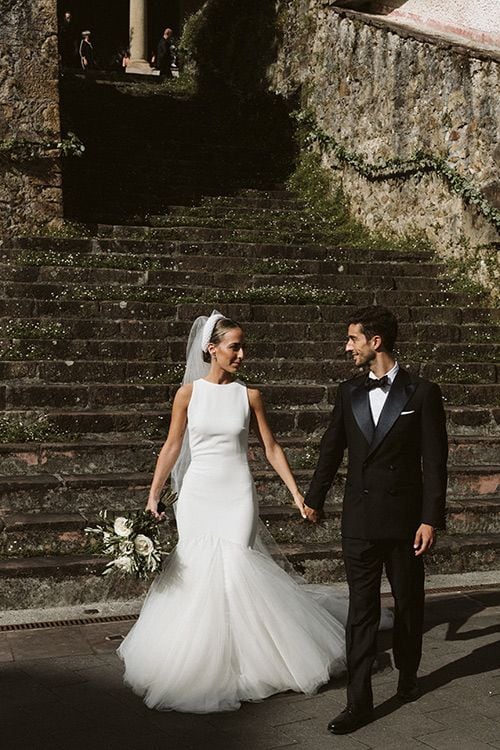 Vestido de novia con volumen