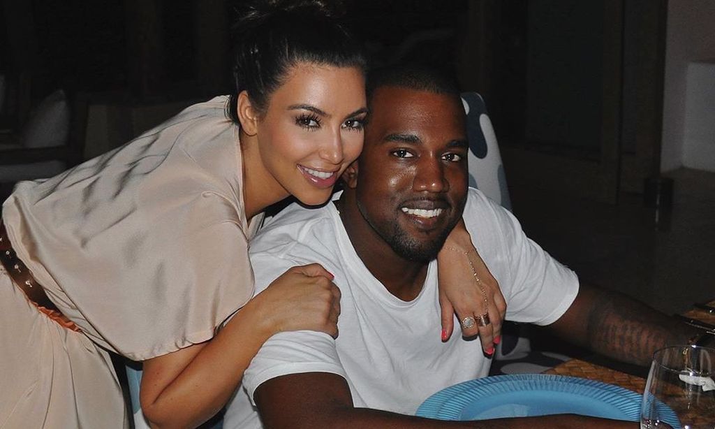 kanye west with kim kardashian