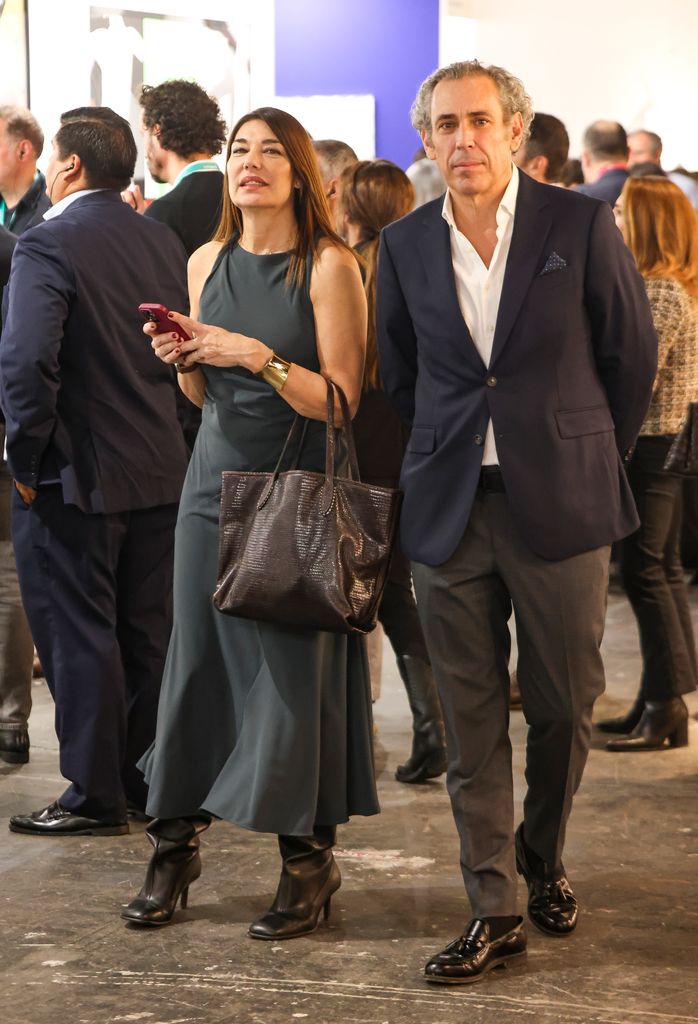 Raquel Revuelta y su novio Manuel Mirat Santiago, consejero delegado del grupo Vocento, attending the 44 edition of the International Contemporary Art Fair ARCO in Madrid on Thursday, 6 March 2025.