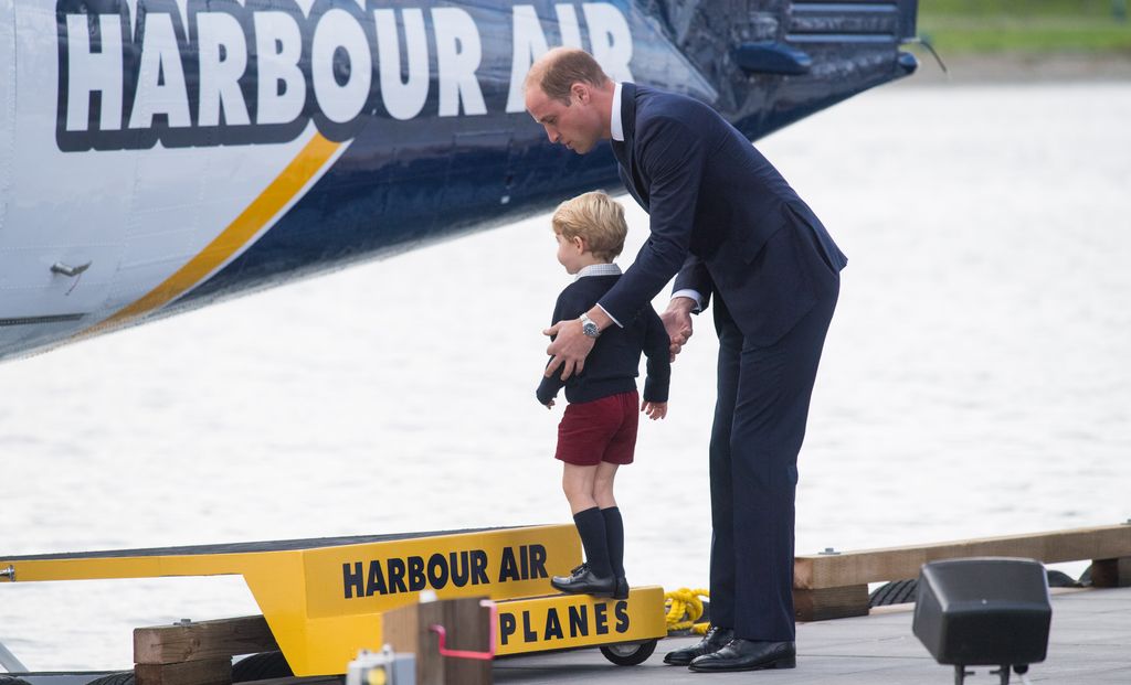 El príncipe Guillermo con su hijo George