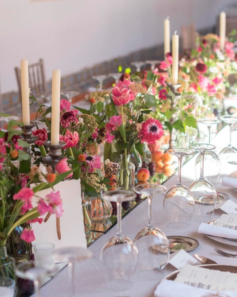 Decoración de mesas de boda Los sueños de Julieta