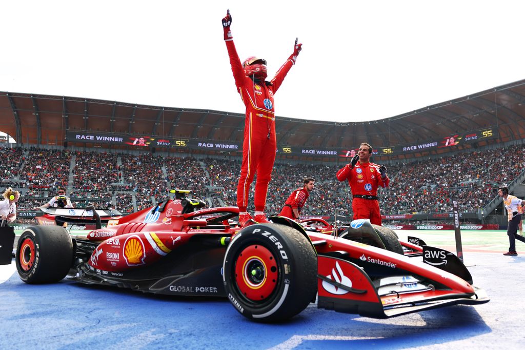 El español Carlos Sainz, de la escudería Ferrari, se consagró como ganador absoluto del Gran Premio de México