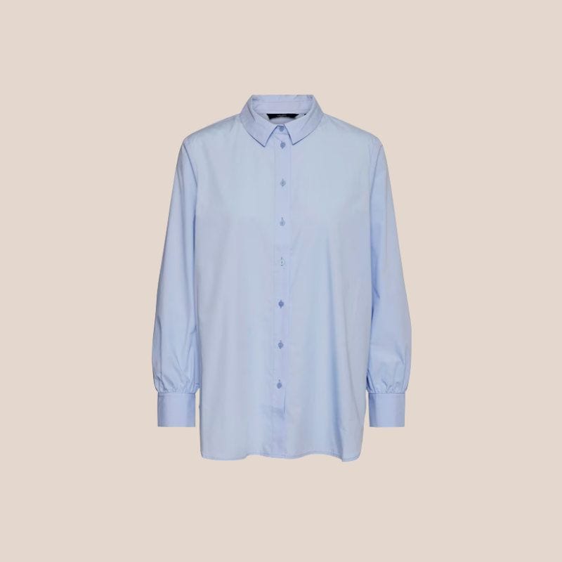 camisa azul oversize