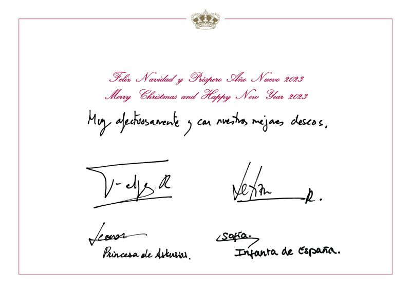 Felicitación de Navidad de los Reyes Felipe y Letizia 