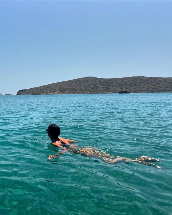 María Cerqueira en el mar