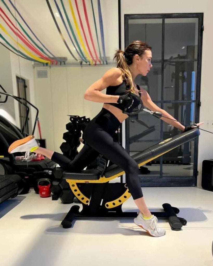 Victoria Beckham en el gimnasio