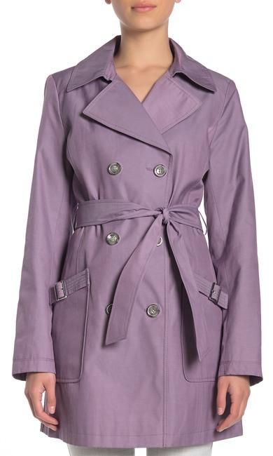 double breasted belted trench coat de via spiga