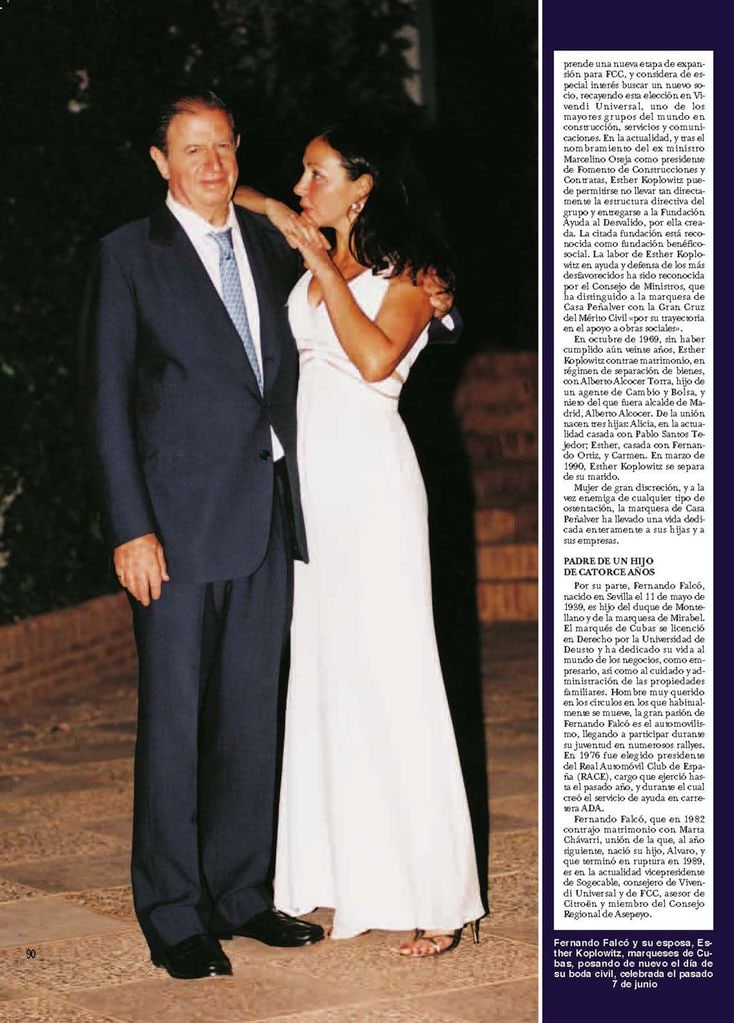 Boda Fernando Falcó y Esther Koplowitz