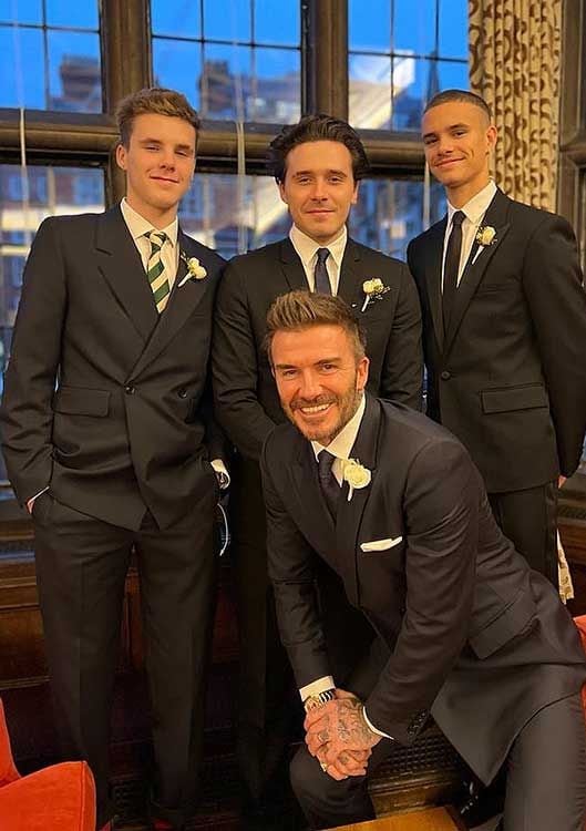 David Beckham y sus hijos 